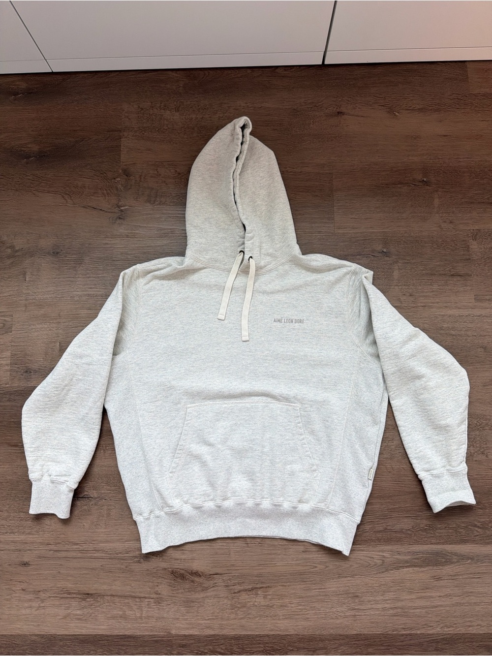 Aime Leon Dore Light Gray Hooded Sweatshirt